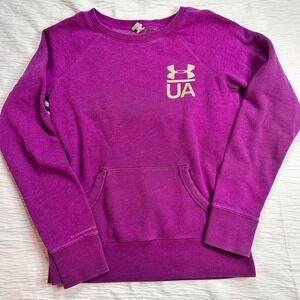 Under Armour UA Purple Crewneck Sweatshirt Small Women's Charged Cotton Pullover